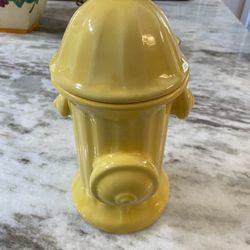 Yellow Fire Hydrant Cookie Jar