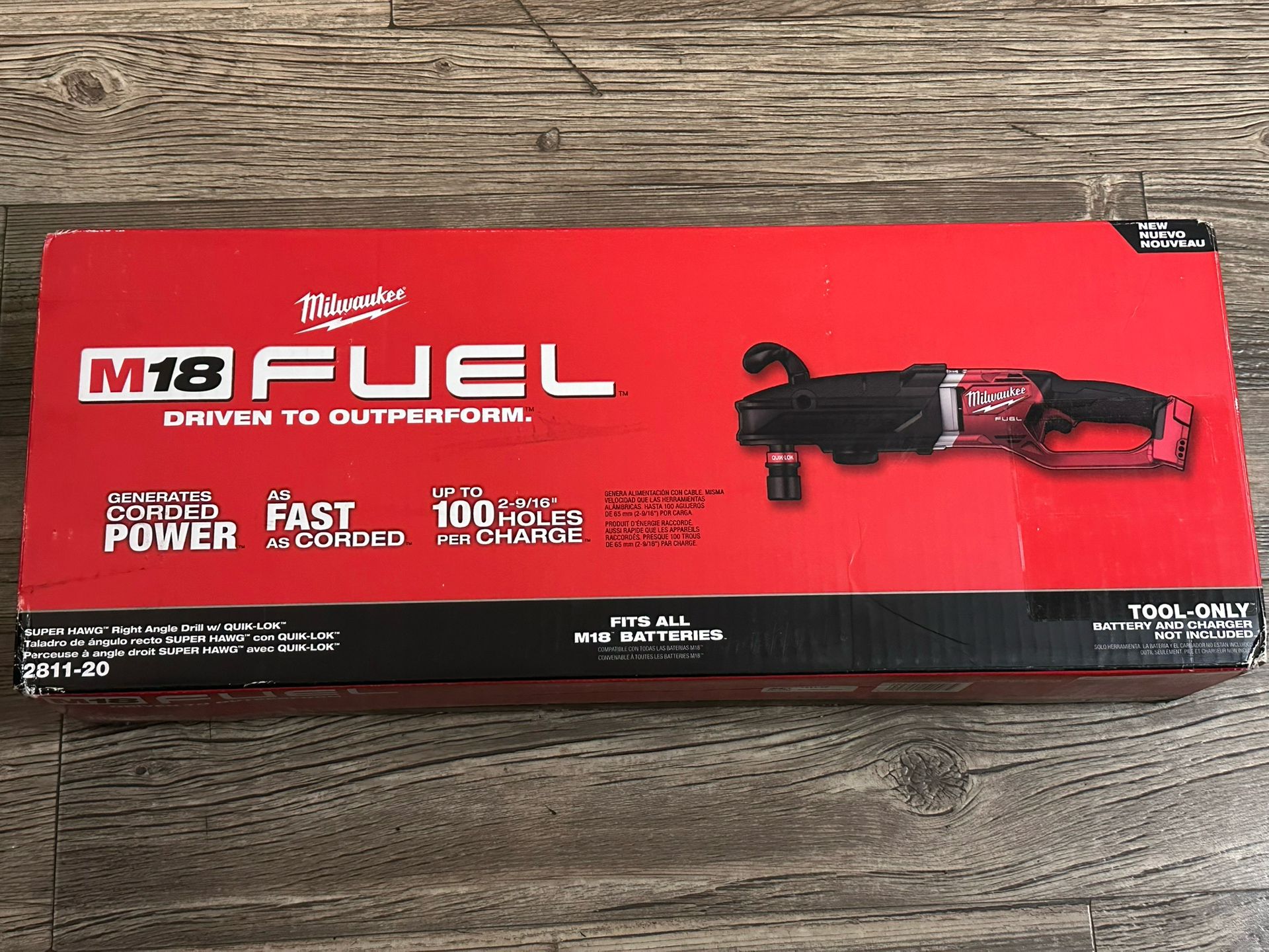 Milwaukee M18 FUEL 18V Brushless Cordless GEN 2 SUPER HAWG 7/16 in. Right Angle Drill (Tool-Only)