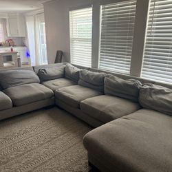 XL Sectional Sofa - Light Grey