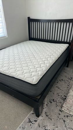 Bed mattress with bed frame