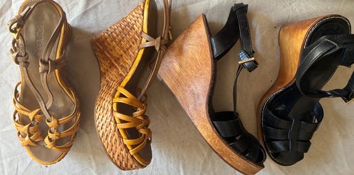Prada and Tory Burch Wedges Sz6 135.00 per Pair