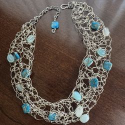 Unique Custom Made Necklace w/Semi-Precious Stones