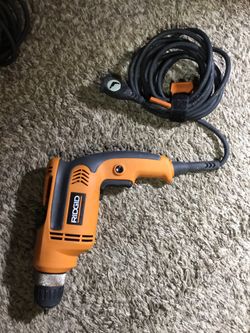 Ridgid Corded Drill! Only 25 works great 💥👍🏽👍🏽. Check all my Ridgid tools for tomorrow (sat) 👌🏽👌🏽⌛️