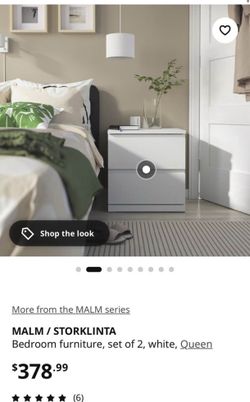 Queen Bedroom frame, 2 night stands, bookshelf