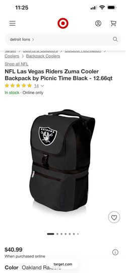 Las Vegas Raiders NFL Zuma Cooler Backpack