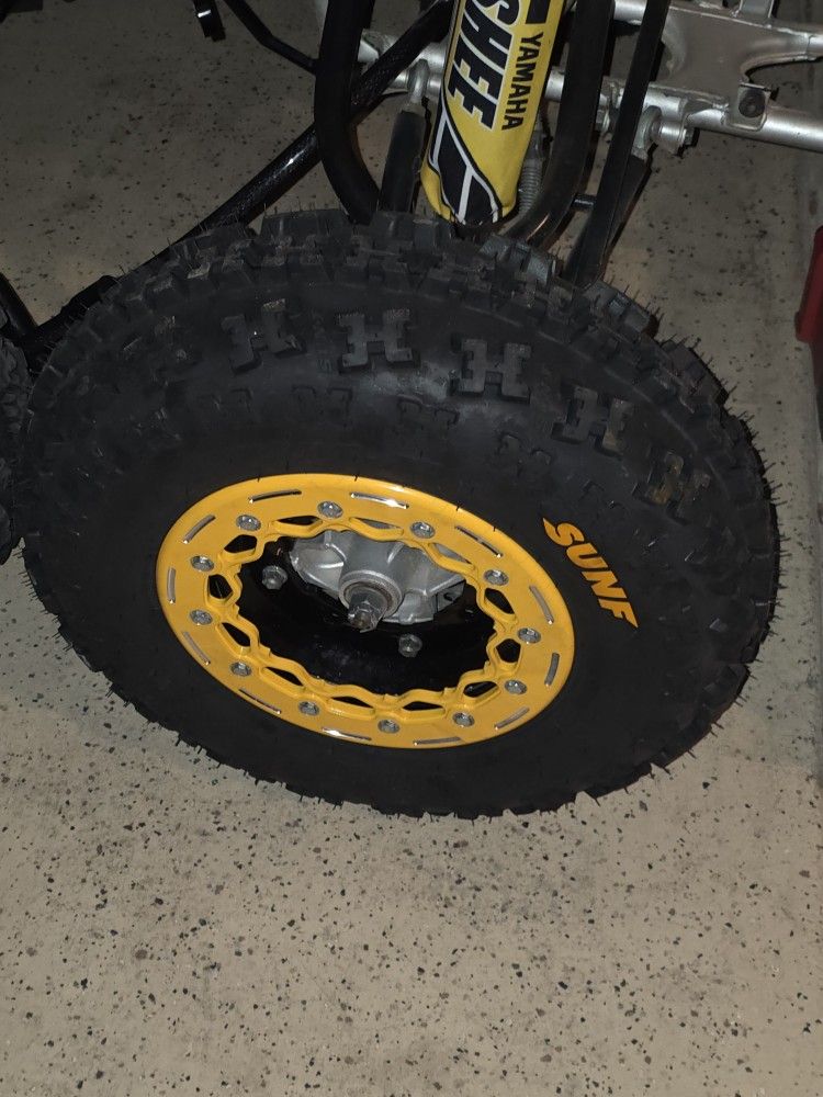 HONDA YAMAHA BANSHEE RAPTOR YFZ TRX BEADLOCKS ATV FRONT REAR BLACK ...