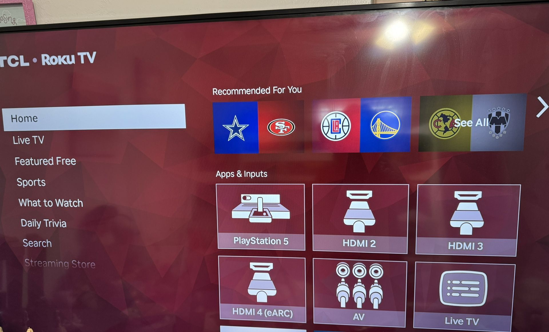 TCL HD 55’ TV