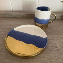 Anthropologie coffee and saucer