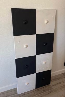 Large black and white textured wall art