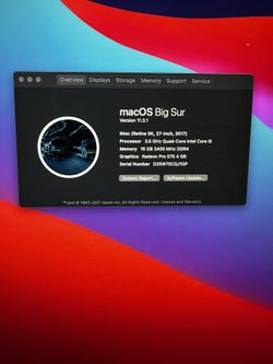 iMac 27” Retina 5K (2017) – 16GB RAM / 1TB / Great Condition