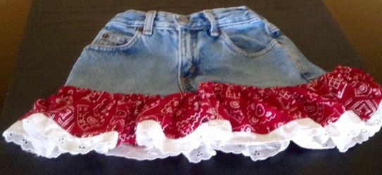 Toddler Pretty Ruffle Bottom Jean Skirt - Size 5