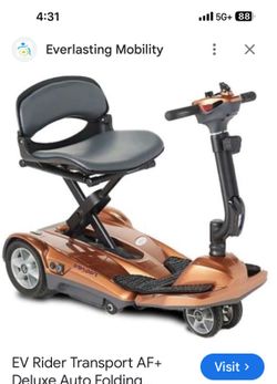 EV rider transport AF+ deluxe auto folding scooter