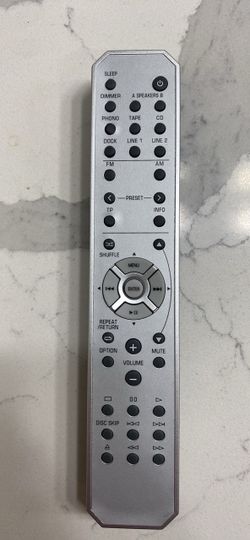 Silver Audio Receiver Remote Control