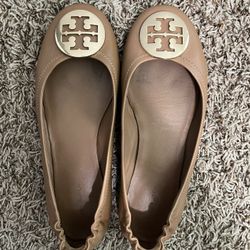Tory  Burch Reva travel Ballet Shoe- Pecan praline