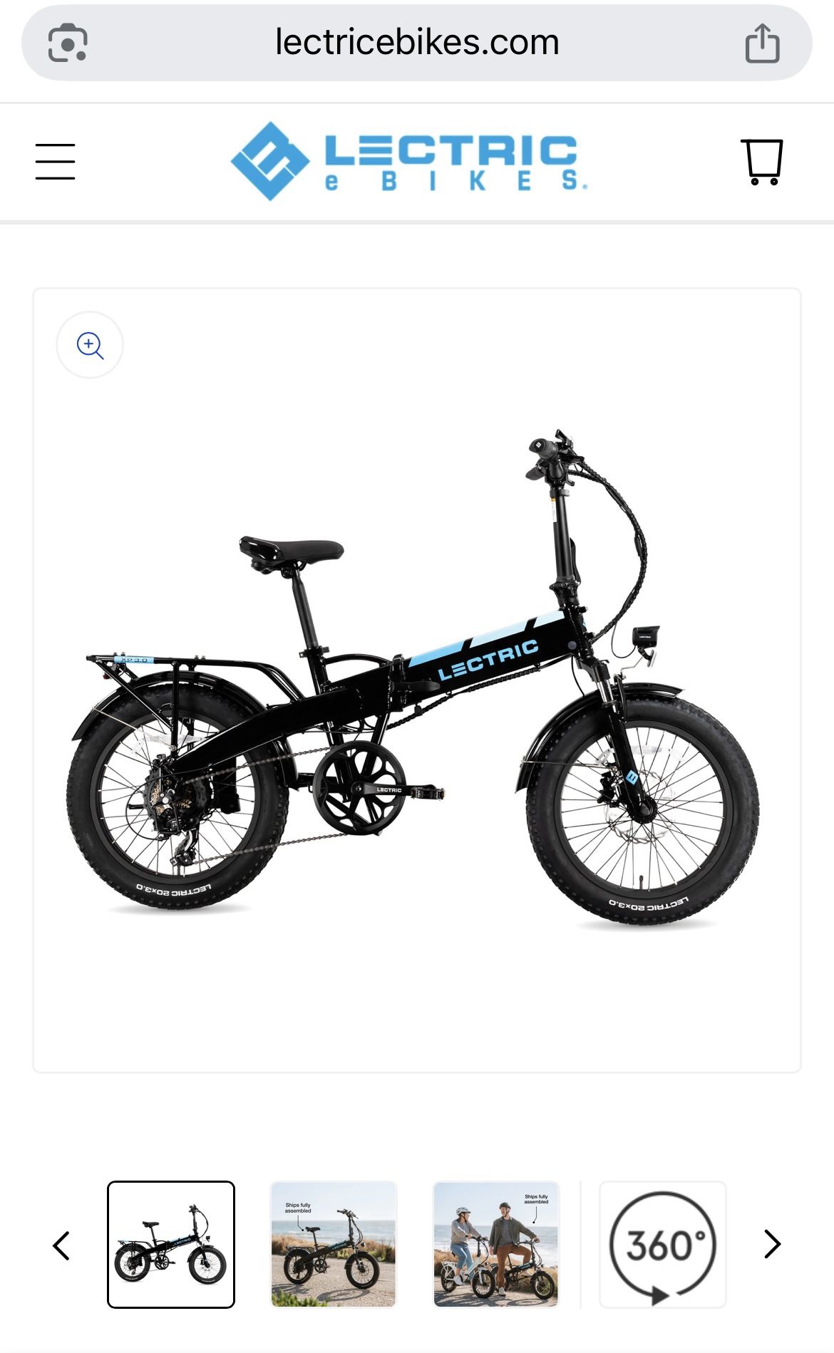 Lectric Ebike 3.0 Long Range Battery Foldable 