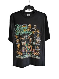 Vintage Y2K Black History 365 Shirt L Malcolm X Rosa Parks Martin Luther King