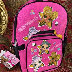 Mochila Nueva Con Lonchera LOL SURPRISE CON GLITTERS.!!!