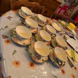 beautiful cups and saucers