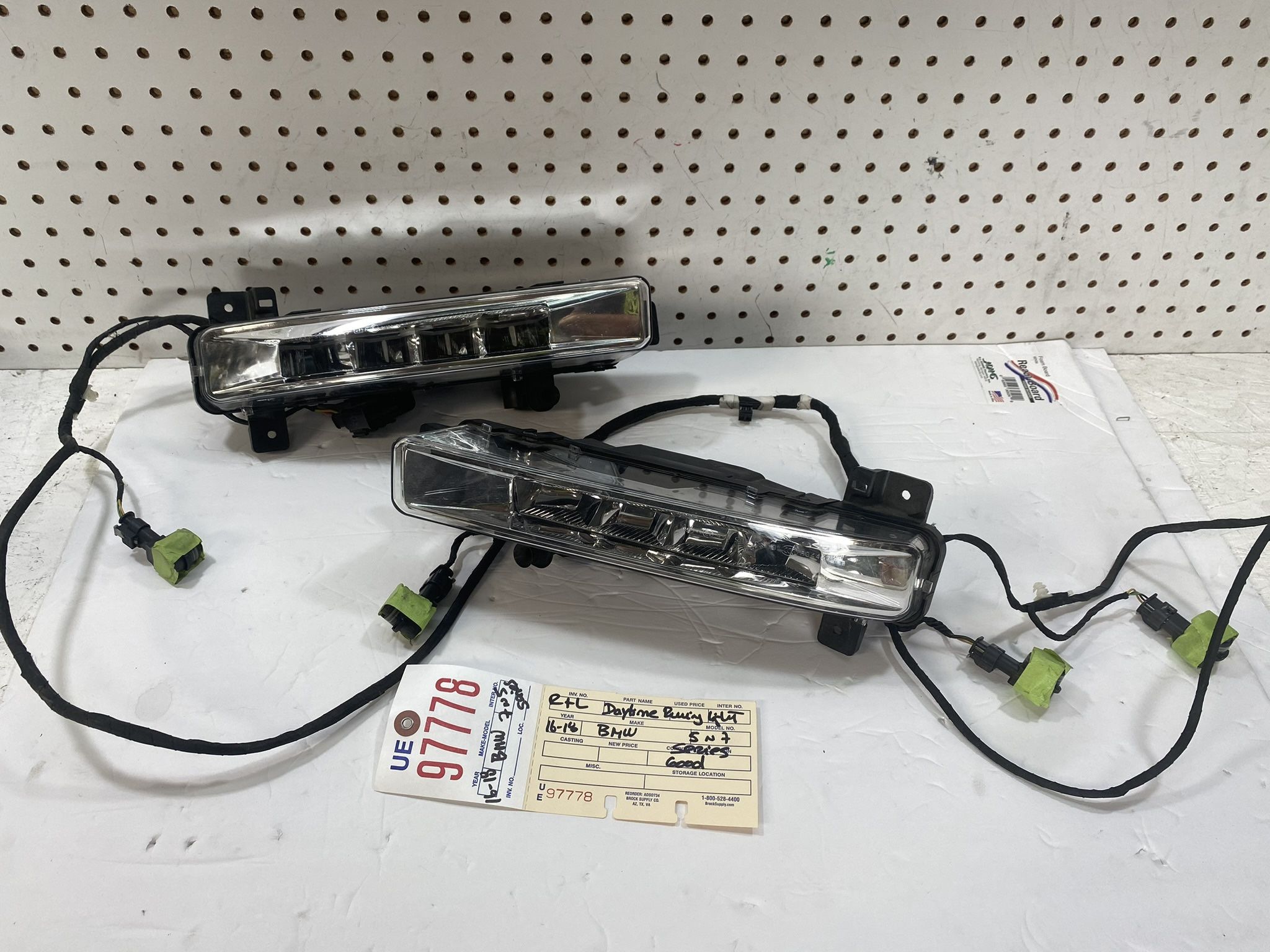 2016 2018 BMW 5 7 SERIES DAYTIME RUNNING LIGHT PAIR OEM