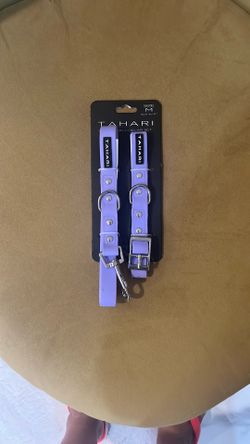 New Dog Lavender Leash And Collar Set Size M