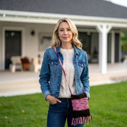 Handmade Knitted Crossbody Bag 