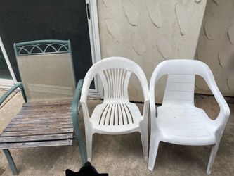 3 chairs all for ten