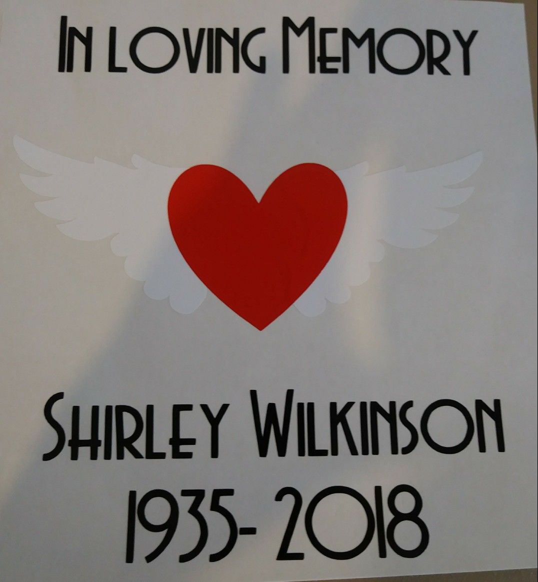 In loving memory car decal