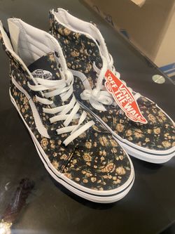 Girls Floral Vans New 