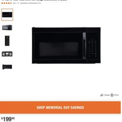 Vissani 
1.7 cu ft 1000 Watt Over The Range Microwave $60 OBO