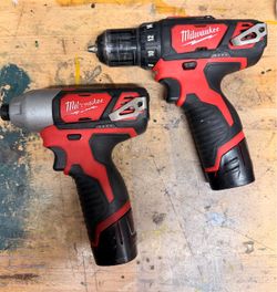 Milwaukee M12 cordless drill and impact driver