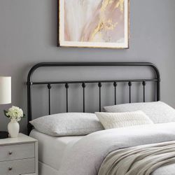  Full Metal Headboard, Black