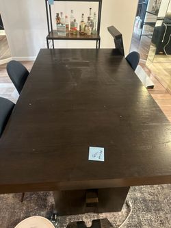 Signature Design By Ashley Burkhaus Traditional Rectangle Extension Dining Room Table, Dark Brown