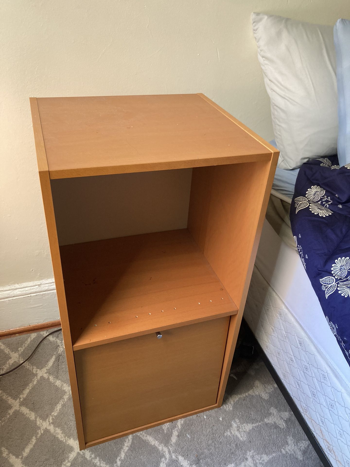 Simple Wood Nightstand / Bedside Table – Clean & Functional $25 (OBO)