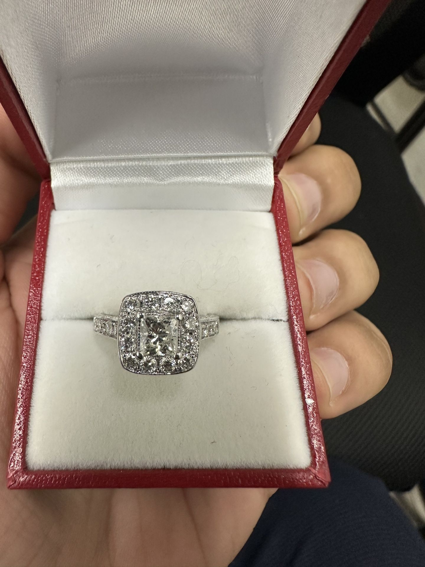 14K WG Natural Diamond Ring