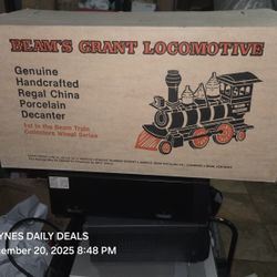 Vintage Jim Beam Grant Locomotive Porcelain Train Decanter – Sealed Collector Item