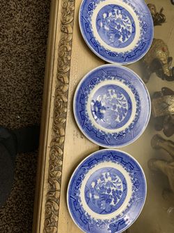 3 plates CARR CHINA made in USA