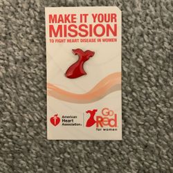 Red Dress Pin American Heart Association - Go Red