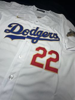 Dodgers Jerseys – Kershaw - Gold Champs