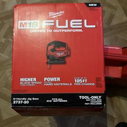 Milwaukee M18 Fuel 18 Volt Lithium -ion Brushless Cordless Jig Saw (tool Only ) NEW  
