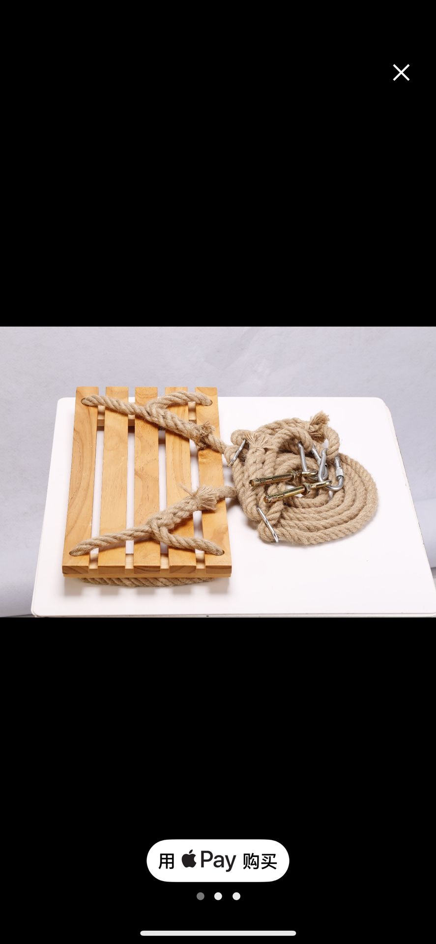 Wood Tree Swing, Adjustable Wooden Swing Set for Adults and Kids