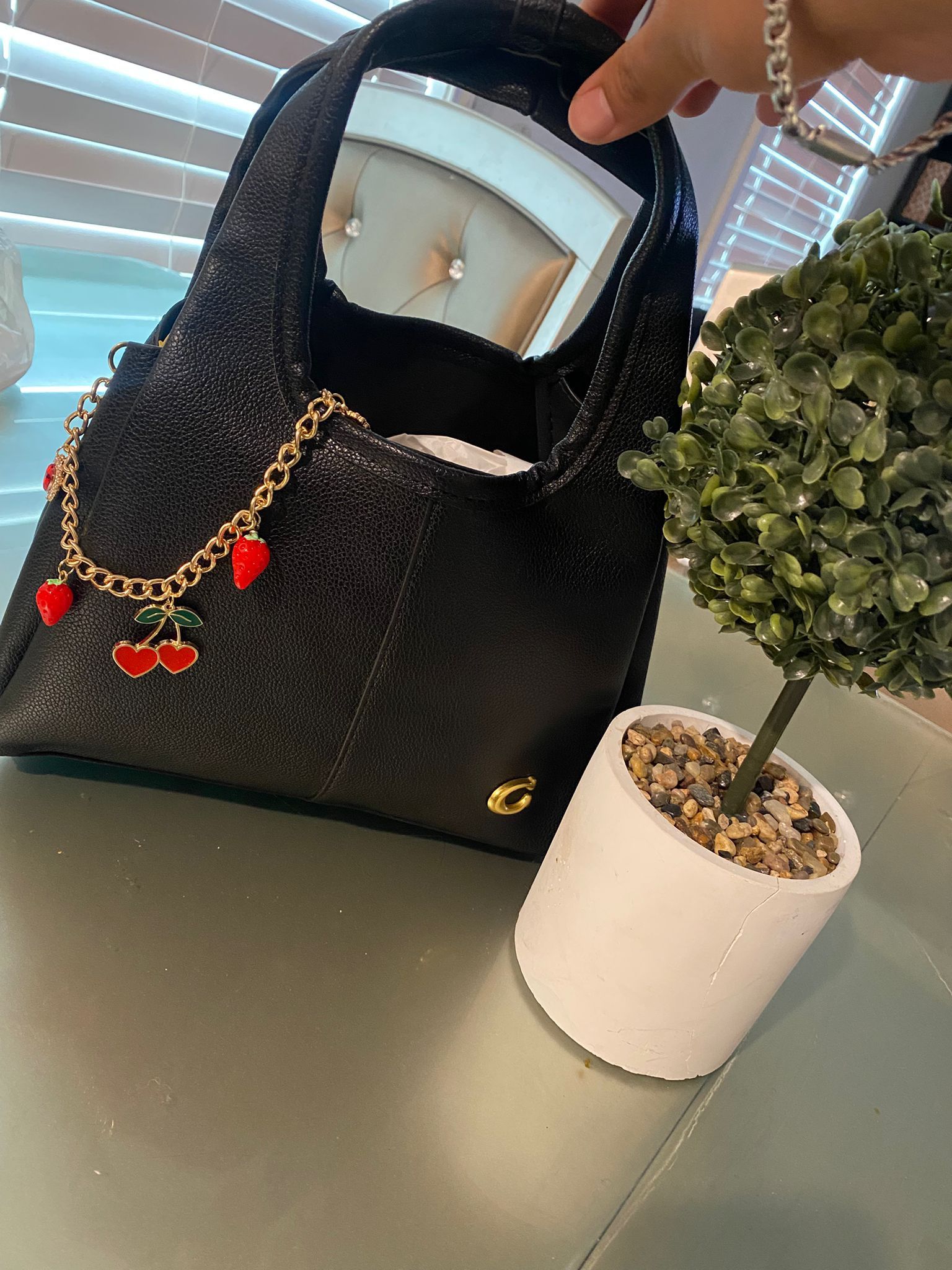 Never full Charm And Crossbody Strap  