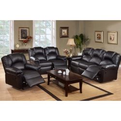 Black Motion Sofa Set 