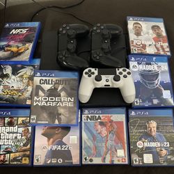PS4 Slim 1TB Bundle (3 Controllers + 9 Games)