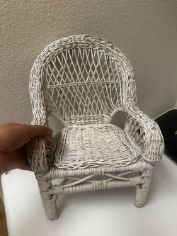 Small wicker doll chair