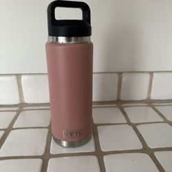 Pink Yeti Cooler Bottle With Lid 