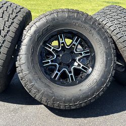 17” wheels 6x5.5 rims GMC Sierra Chevy Silverado Tahoe Yukon 305/70R7 Tires A/T Toyota Tacoma 4Runner