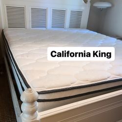 California King Bed—Mattress, Box Spring, Frame