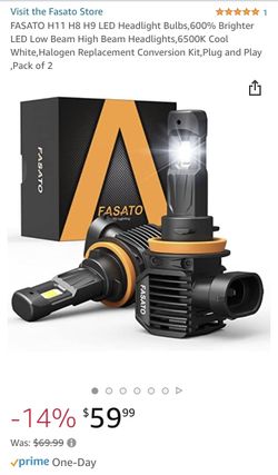 FASATO 9005 HB4 LED Headlight Bulbs,600% Brighter LED