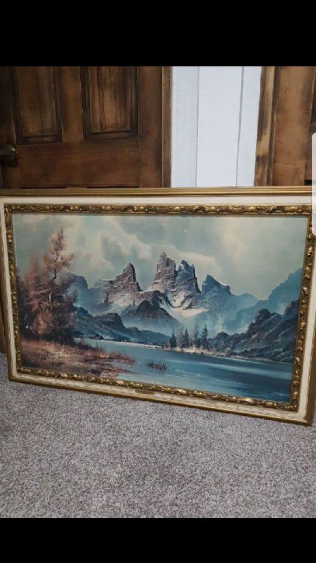 Wilmer art (snow capped peaks )And frame