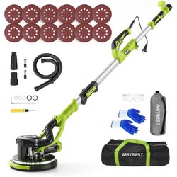 Drywall Sander, Powerful Electric Drywall Sander with Vacuum Dust Collection, 5 Speed 1000-2100 RPM,